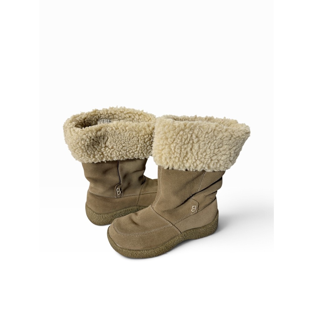 G.H. Bass Sheer Fun Vintage Womens Tan Suede Faux Shearling Winter Boots Size 7